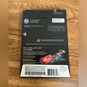 HP universal inkjet paper, sealed 4x6, 50 count